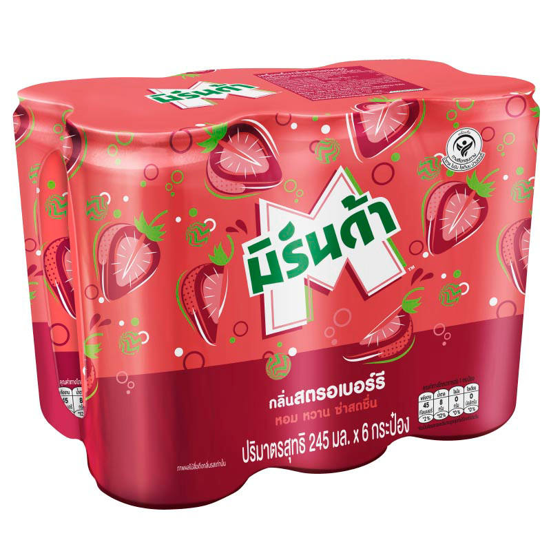 Mirinda Strawberry Flavor 245ml Pack of 6