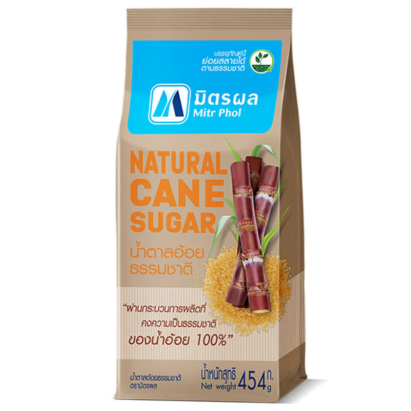 Mitrphol Natural Cane Sugar Paper Bag - 454g