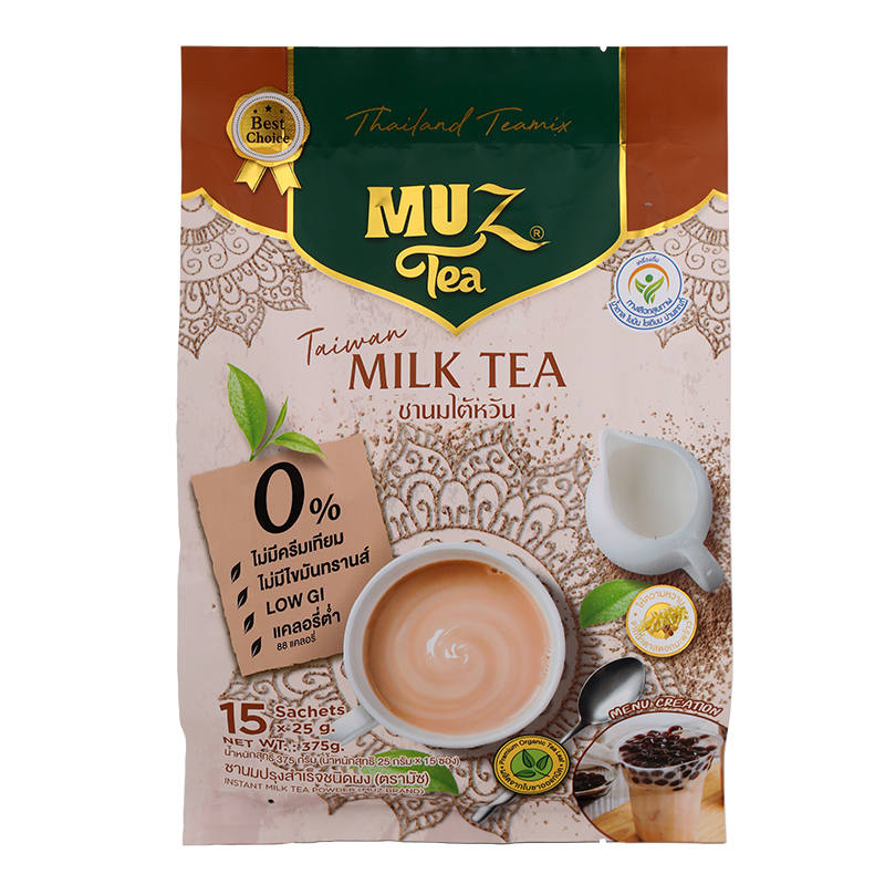 Muz Taiwan Milk Tea Powder - 25g Pack, 15 Sachets