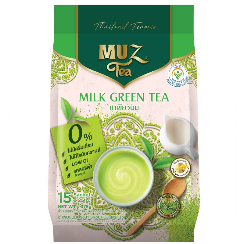 Muz Instant Milk Green Tea - 20g x 15 Sachets