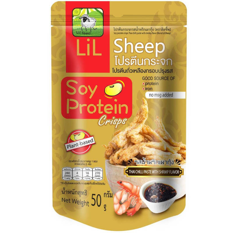 Lilsheep Thai Chilli Paste with Shrimp Flavor Soy Protein Crisps - 50g