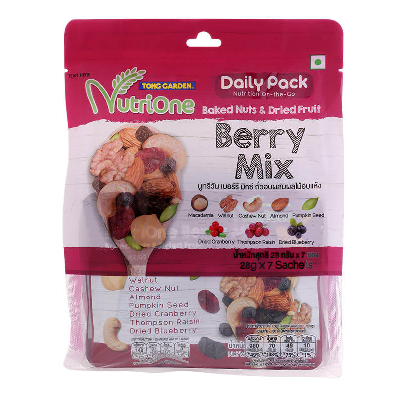 Nutrione Berry Mix Baked Nuts and Dried Fruit 196g