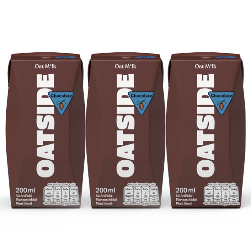 Oatside Oat Chocolate UHT Milk - 200ml Pack of 3