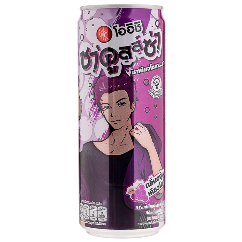 Oishi Chakulza Sparkling Green Tea with Kyoho Grape Flavor - 320ml