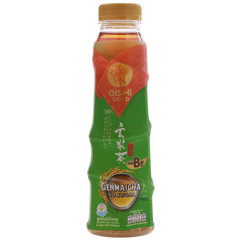 Oishi Gold Genmaicha Japanese Green Tea Drink No Sugar - 400ml