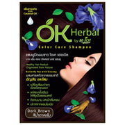 OK Herbal Dark Brown Hair Color Shampoo - 30ml