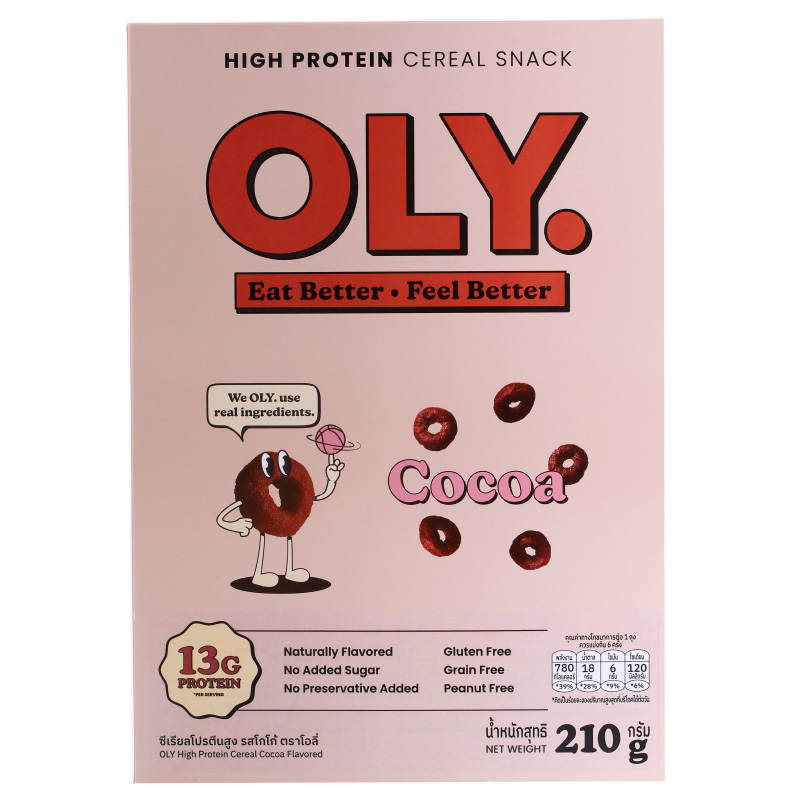 OLY High Protein Cereal with Cacao Flavor - 210g