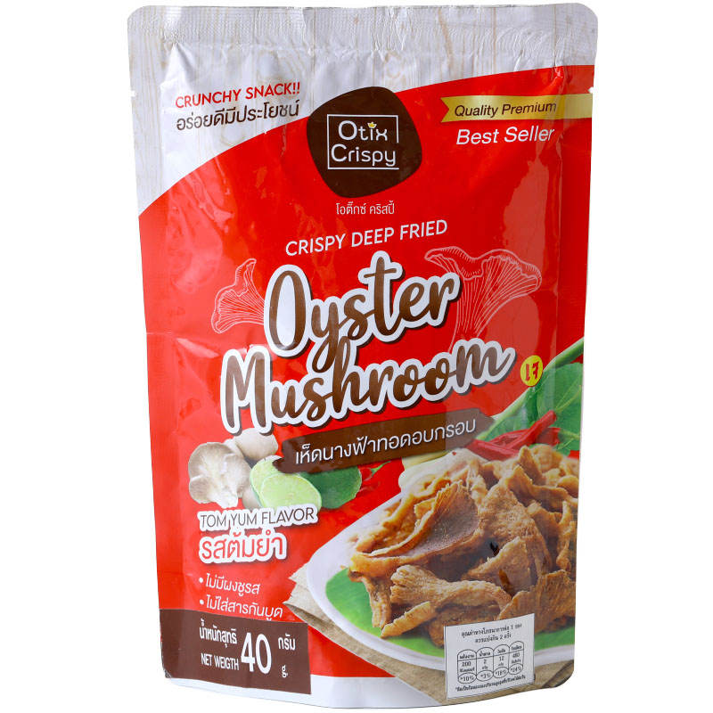 Otix Crispy Oyster Mushroom - Deep Fried Tom Yum Flavor, 40g