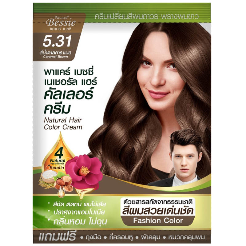 Pacare Bessie Natural Hair Color Cream 5.31 Caramel Brown