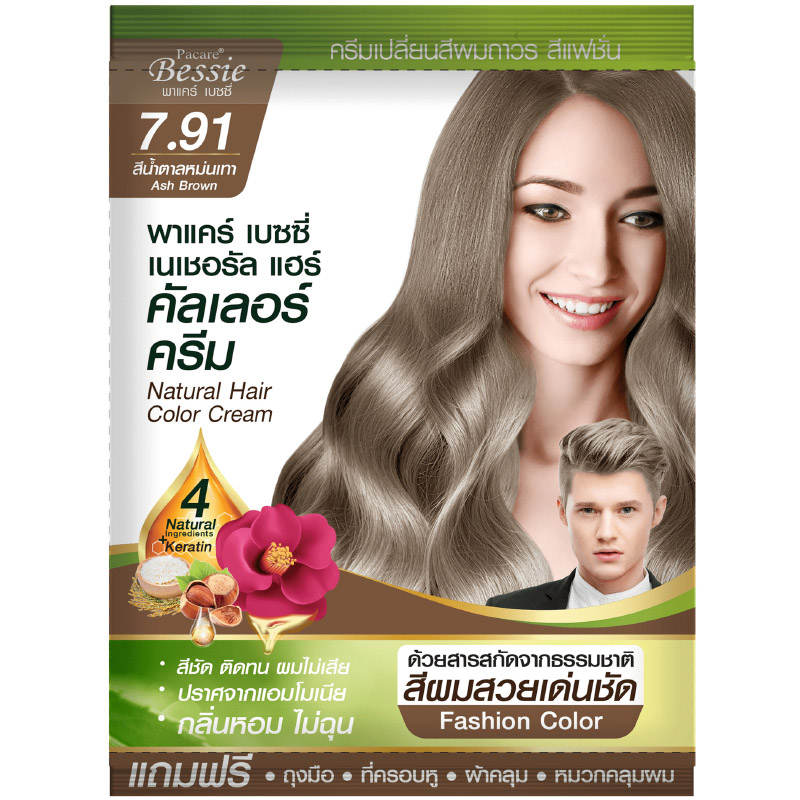 Pacare Bessie Natural Hair Color Cream 7.91 Ash Brown
