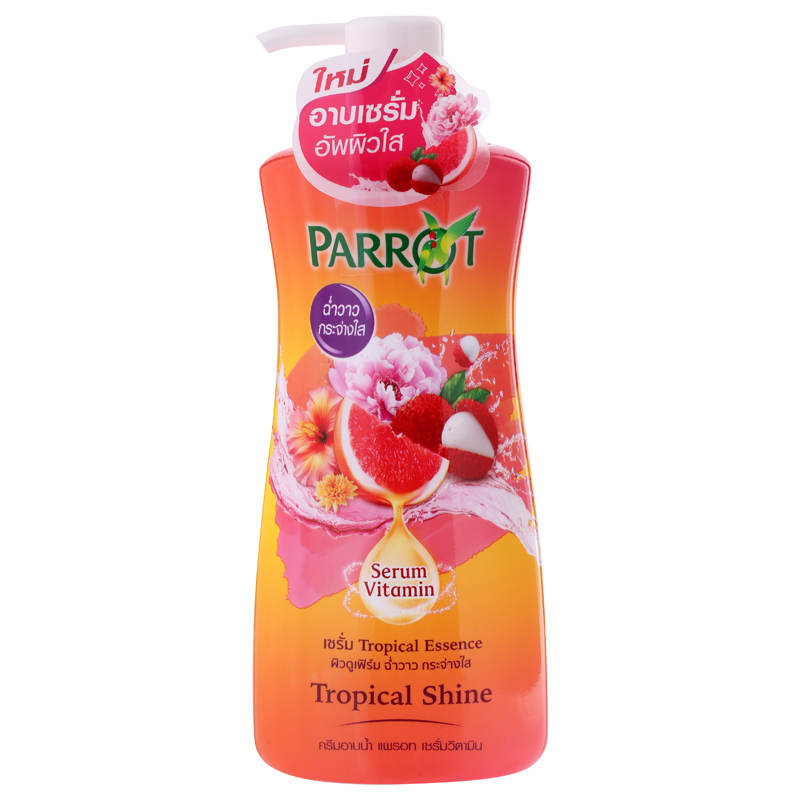 Parrot Shower Cream Serum with Vitamin Tropical Shine, 450ml