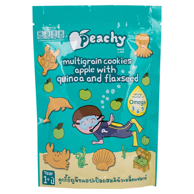Peachy Multigrain Cookies with Apple, Quinoa, and Flaxseed - 50g