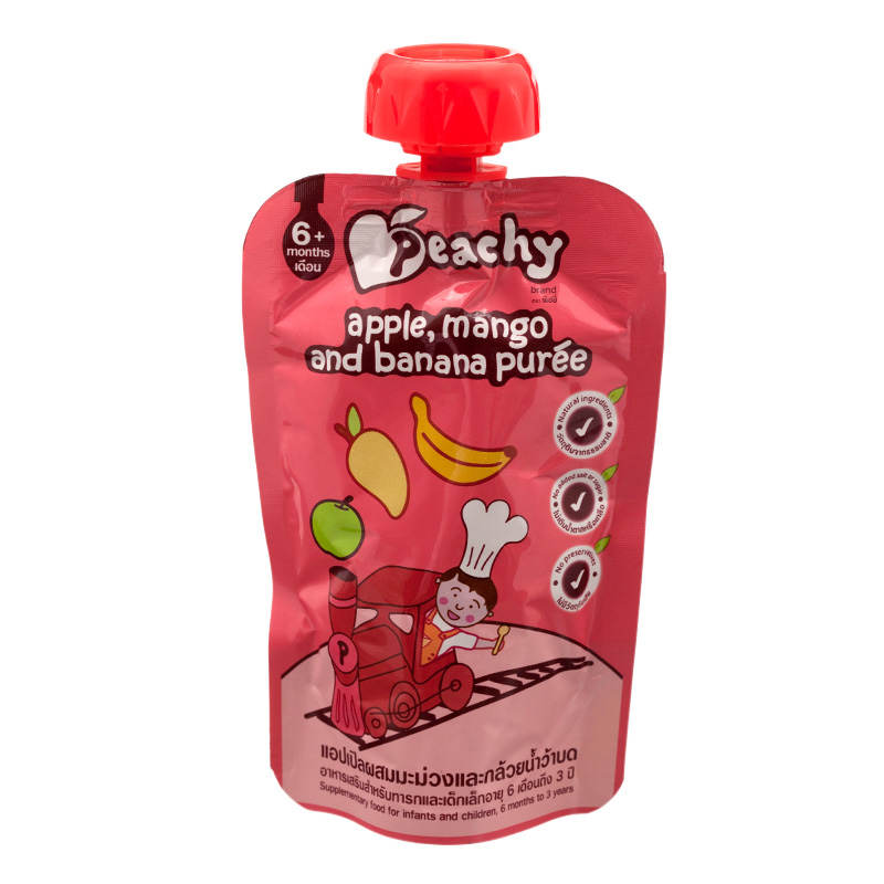 Peachy Apple, Mango, and Banana Puree - 110g