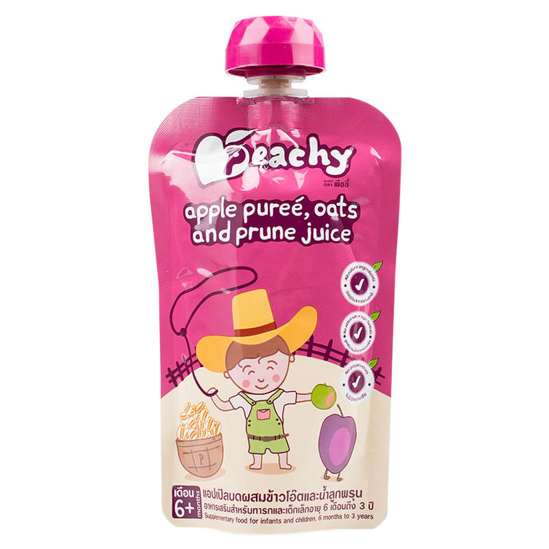 Peachy Apple Puree with Oats and Prune Juice - 110g