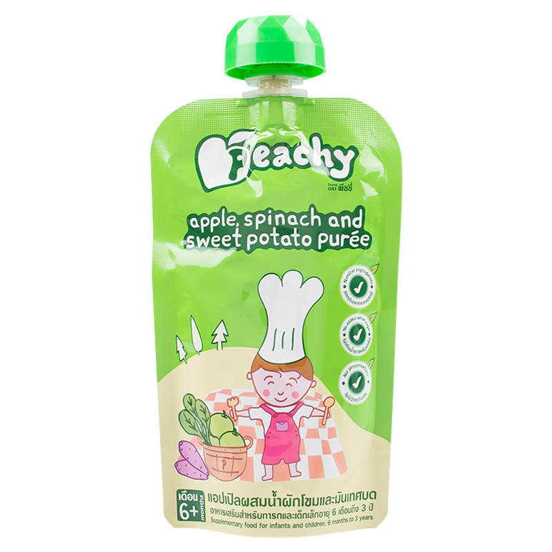 Peachy Apple, Spinach & Sweet Potato Puree 110g