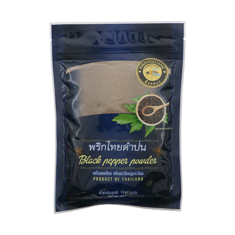 Phuengluang Black Pepper Powder, 100g - Authentic Thai Spice