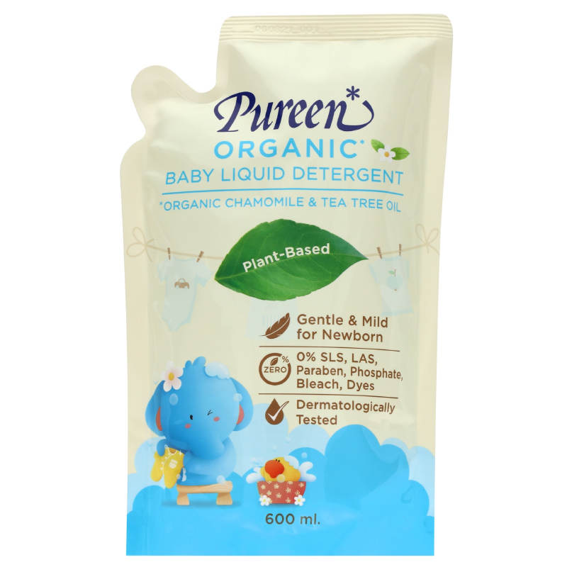 Pureen Organic Baby Liquid Detergent 550ml - Gentle, Effective, and Organic Cleaning Solution