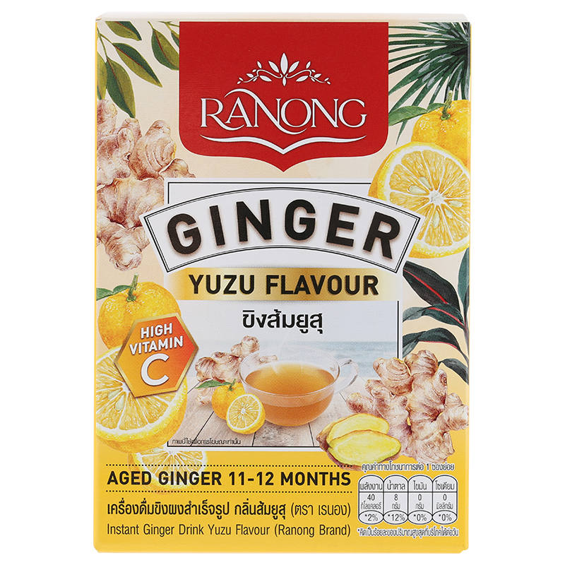 Ranong Ginger Yuzu Flavor 10g Pack of 7 Sachets