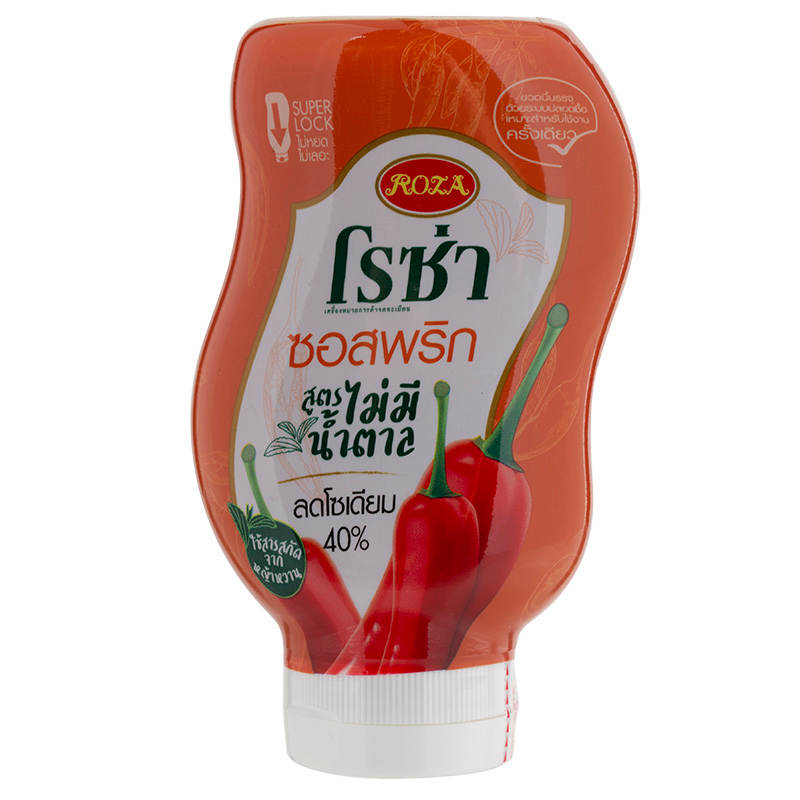 Roza Chili Sauce - No Added Sugar, 40% Less Sodium, 230g