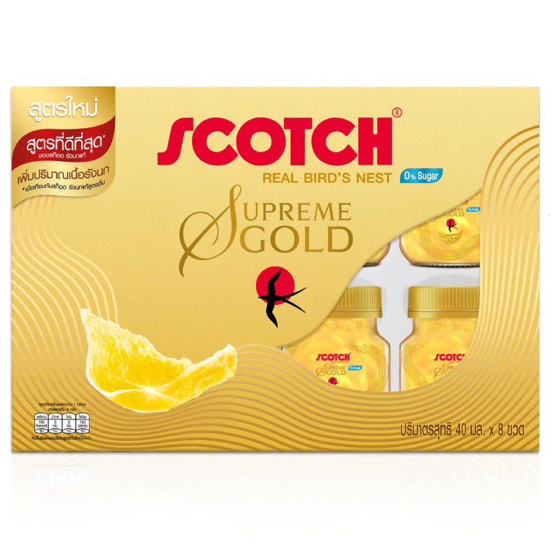 Scotch Supreme Gold Birds Nest Xylitol Drink, 40ml - Pack of 8
