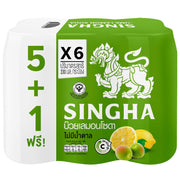 Singha Ume Lemon Soda No Sugar - 330ml (Pack of 6)