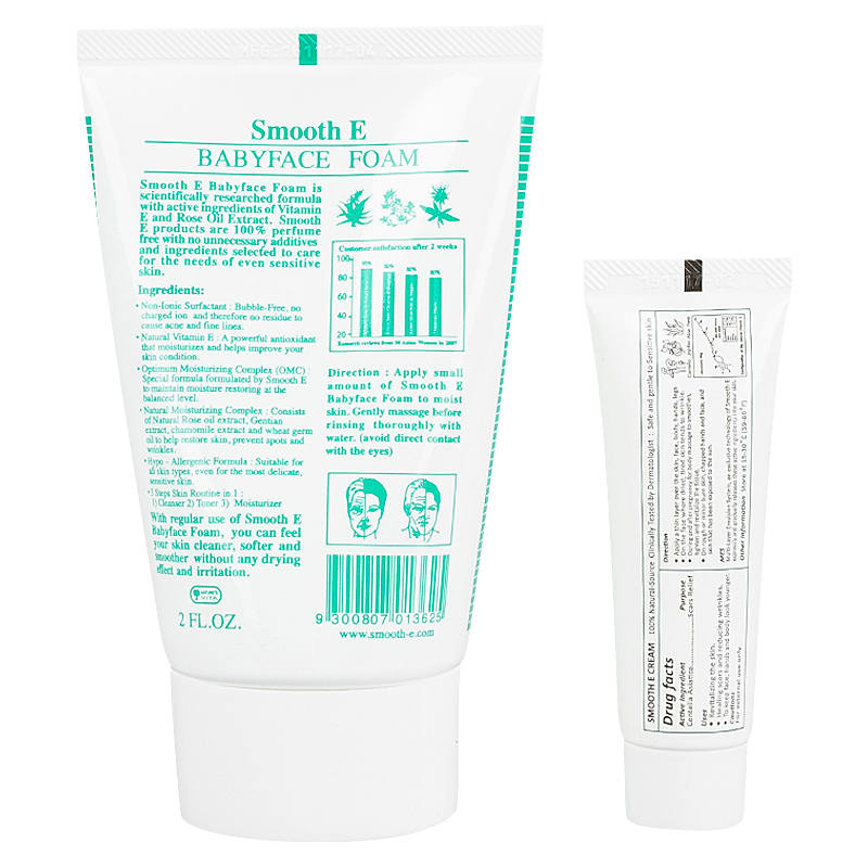 Smooth E Foam 60g and Smooth E Cream 15g