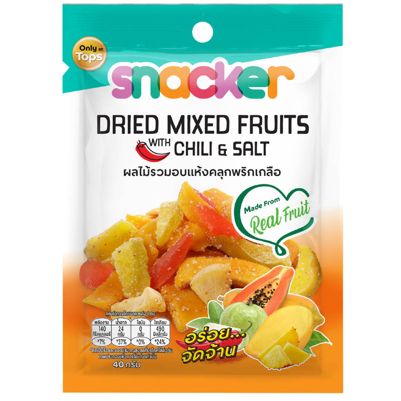 Snacker Dried Mixed Fruit with Chili and Salt - 40g