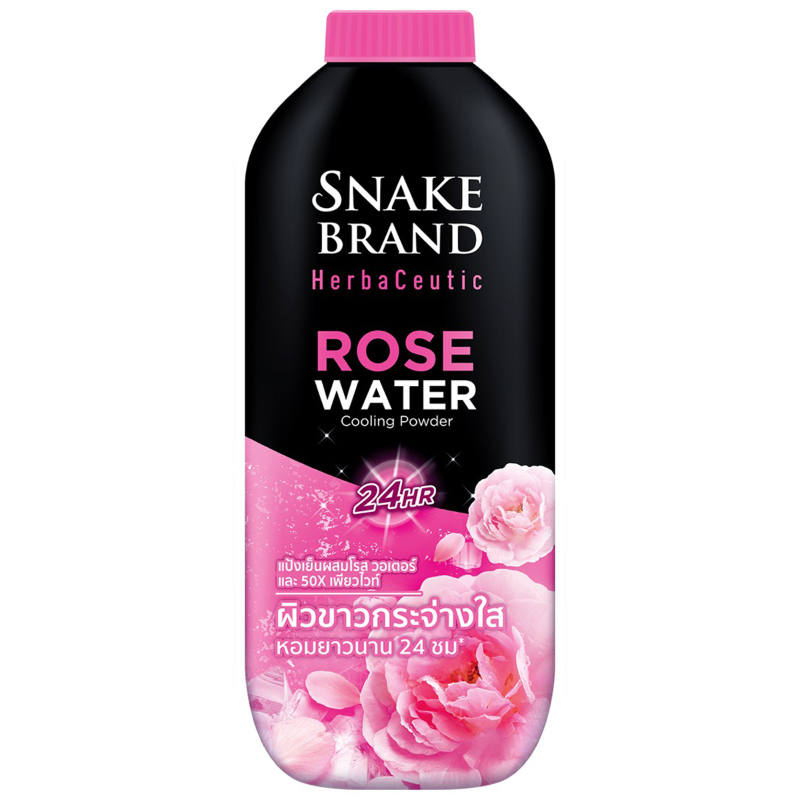 Snake Brand Cooling Powder Rose Water - 250g