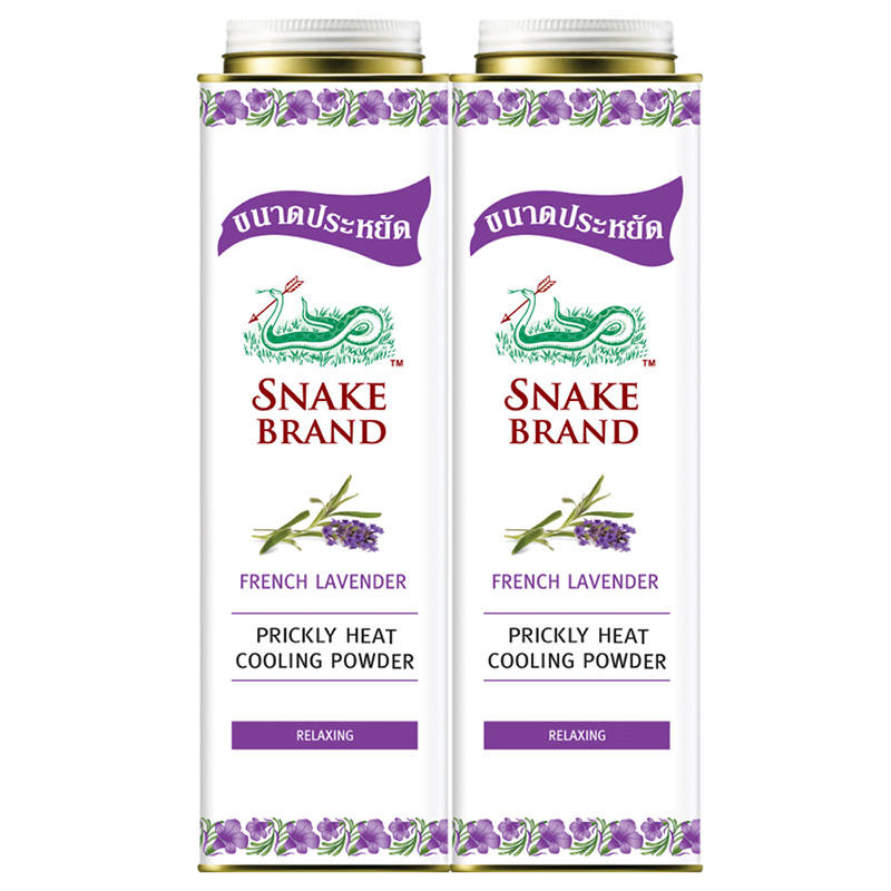 Snake Brand Prickly Heat Lavender Powder, 420g Pack of 2