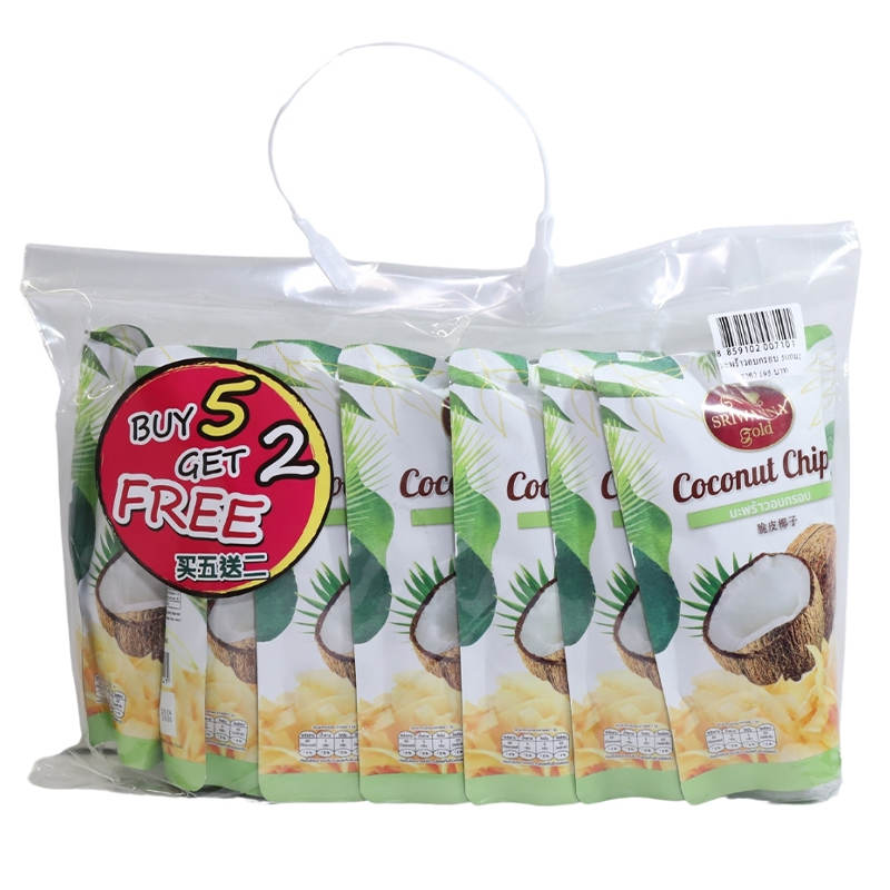 Sriwanna Gold Coconut Chips - 40g Pack of 5