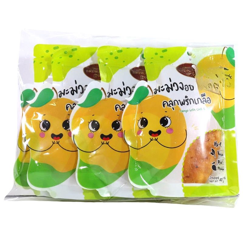 Sriwanna Gold Dried Mango with Chili Salt - 40g Pack