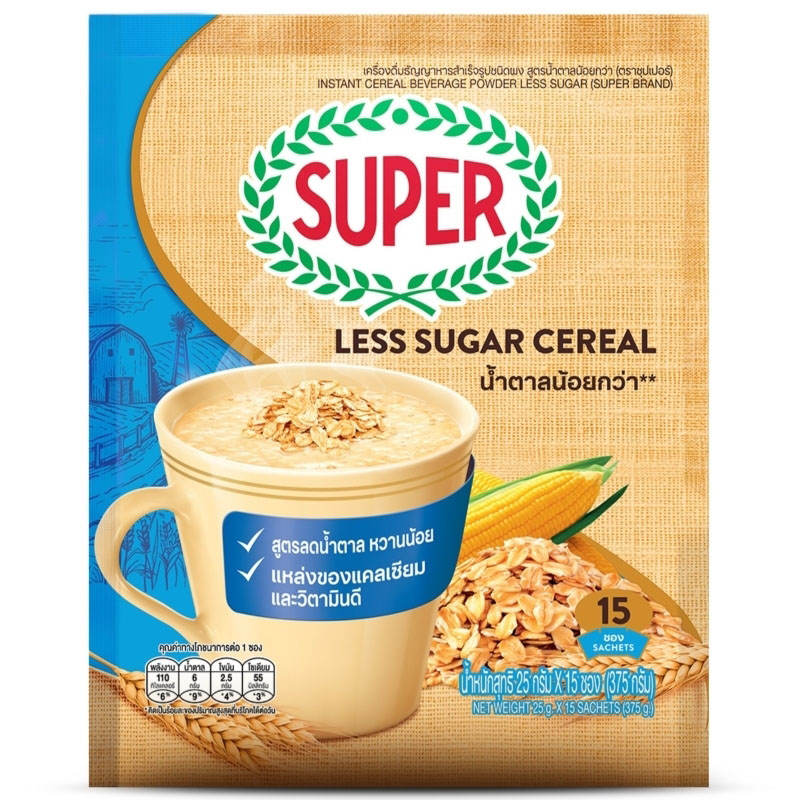 Super Cereal Less Sugar - 25g x 15 Sachets