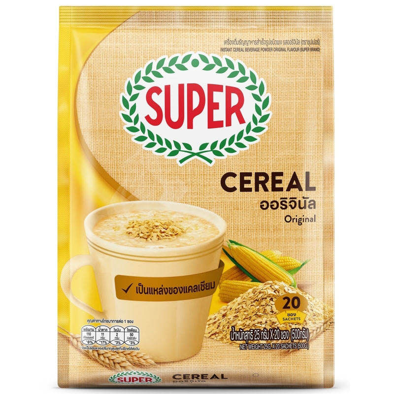 Super Instant Cereal Original, 25g Pack of 20 Sachets