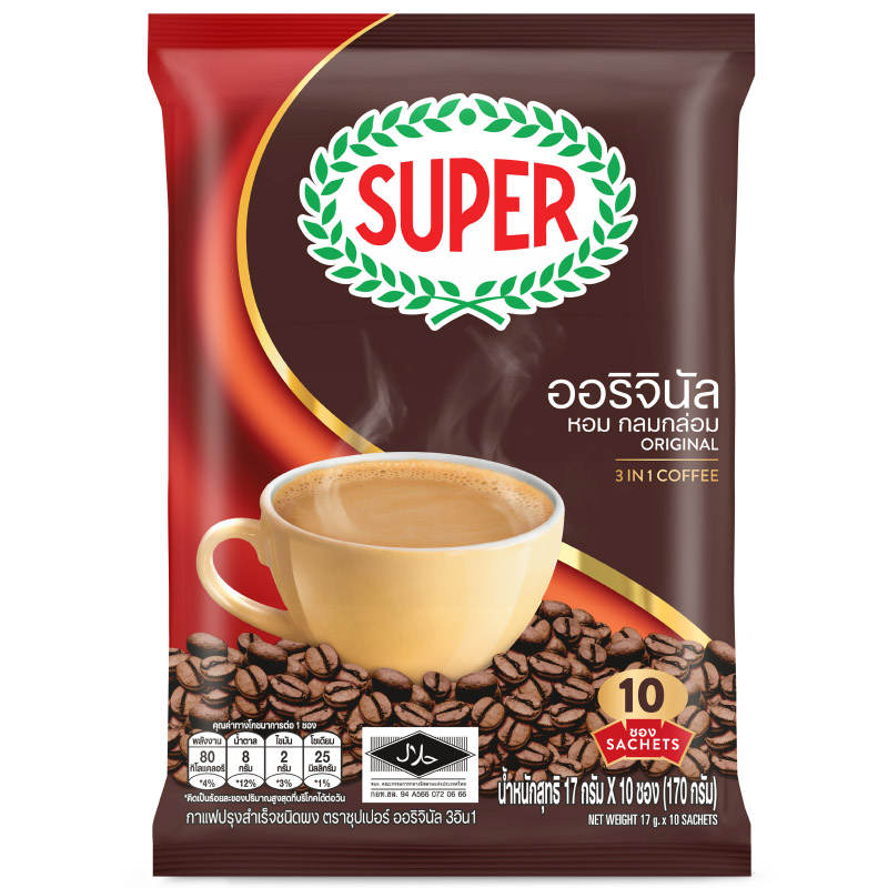 Super Original Instant Coffee Mixed - 17g Pack of 10 Sachets