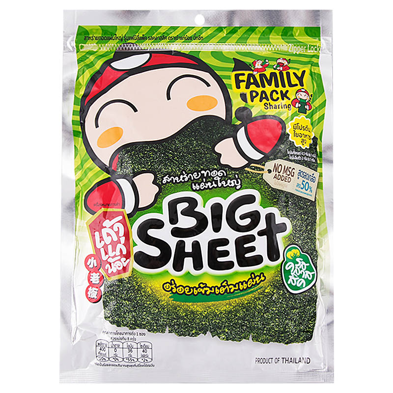 Taokaenoi Big Sheet Classic Seaweed Snack, 56g