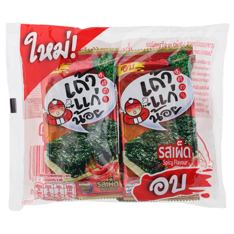 Taokaenoi Spicy Seasoned Seaweed Snack - 78g