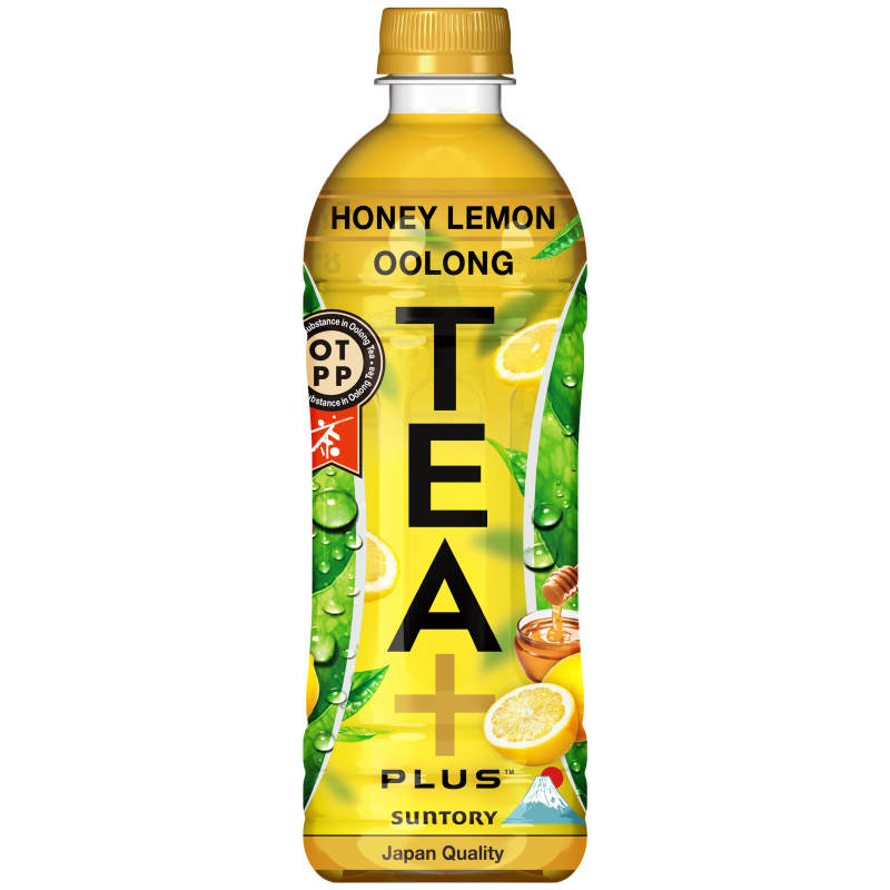 Tea Plus Oolong Tea with Honey Lemon Flavor, 500ml
