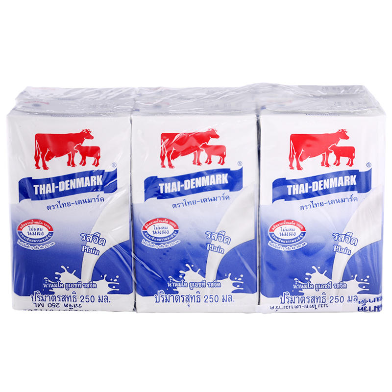 Thai Denmark UHT Milk Plain - Pack of 6 (250ml each)