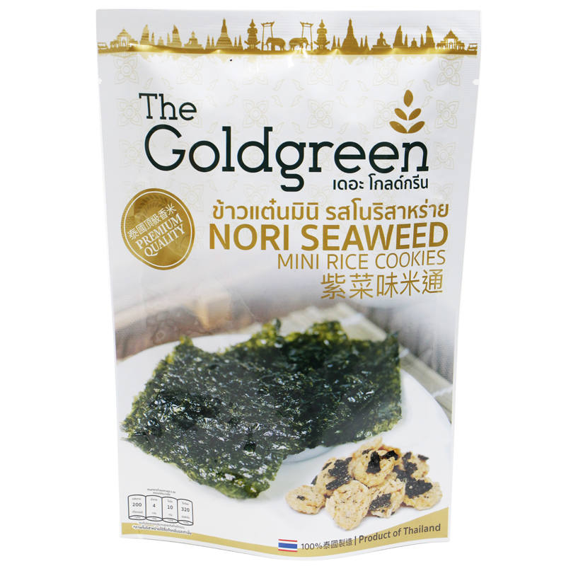 The Goldgreen Nori Seaweed Mini Rice Cookies, 40g