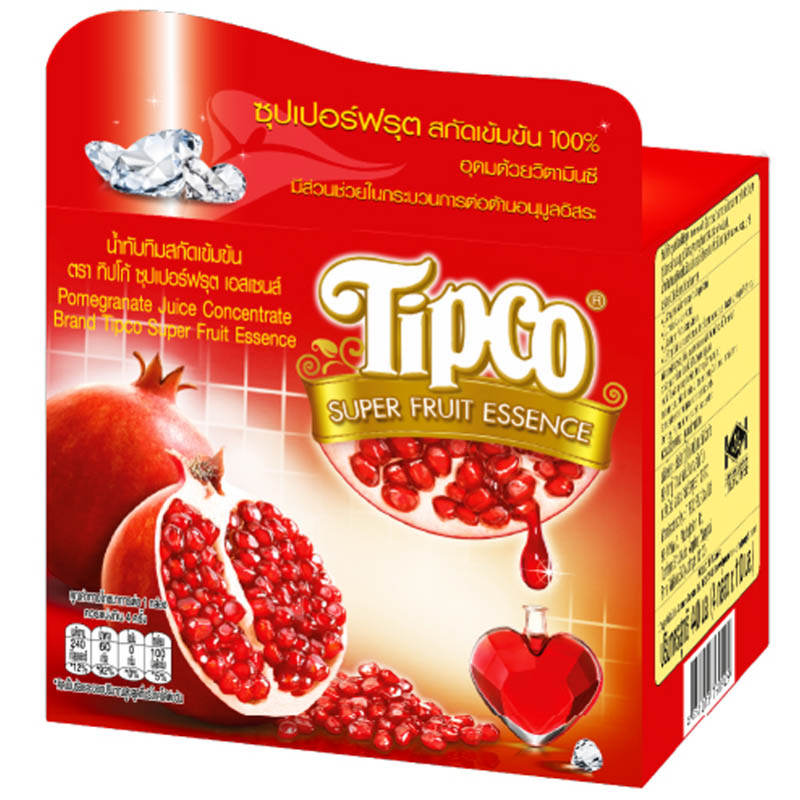Tipco Super Fruit Essence Pomegranate Extract Juice - 110ml Pack of 4