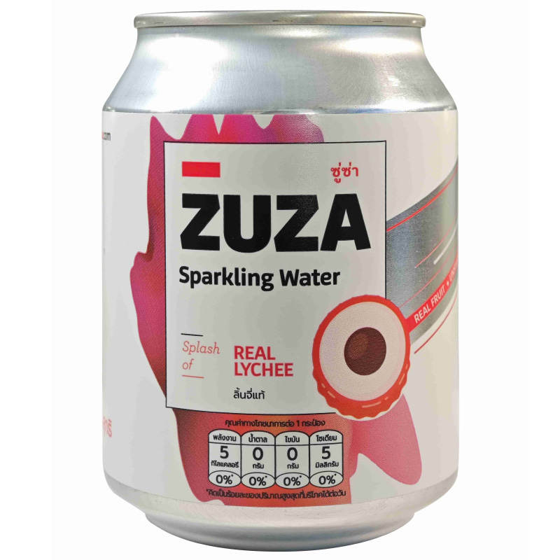Zuza Sparkling Lychee Flavour Drink - 240ml Can