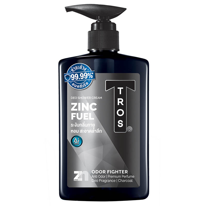 Tros Fuel Deodorant Zinc and Charcoal Body Wash 450ml