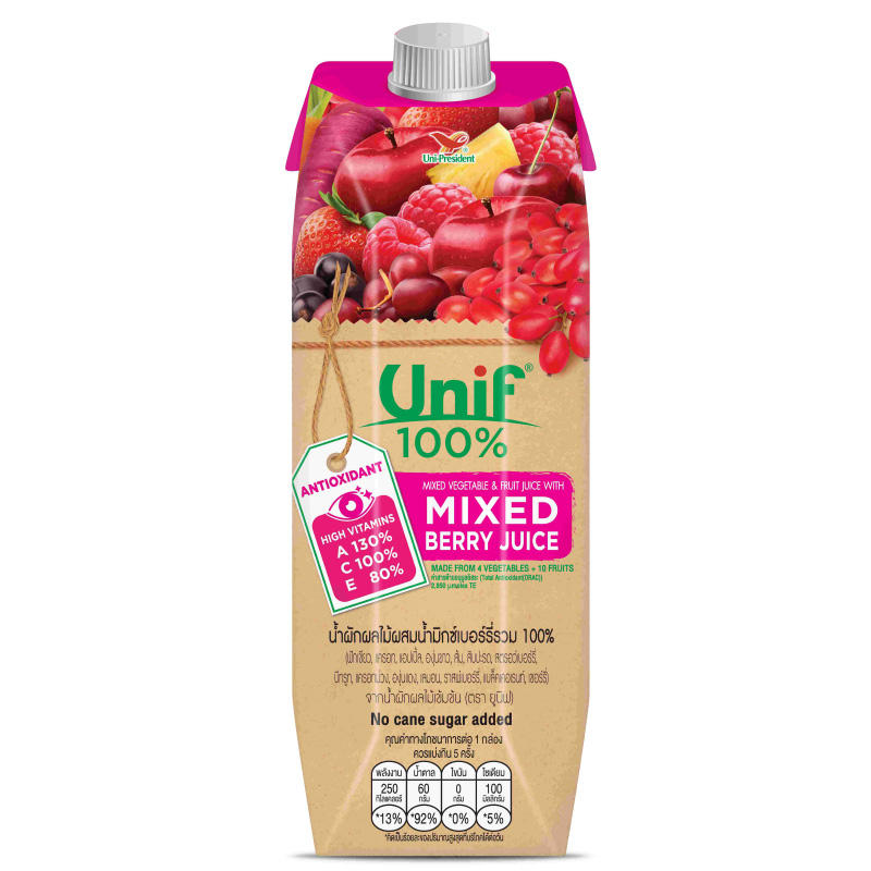 Unif Veggie Mixed Berry 100% Juice - 1000ml