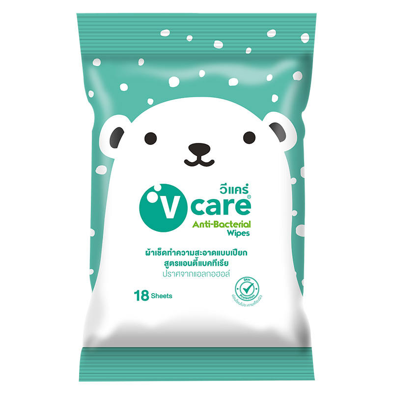 Vcare Multi-Purpose Wipes - 18 Sheets Pack