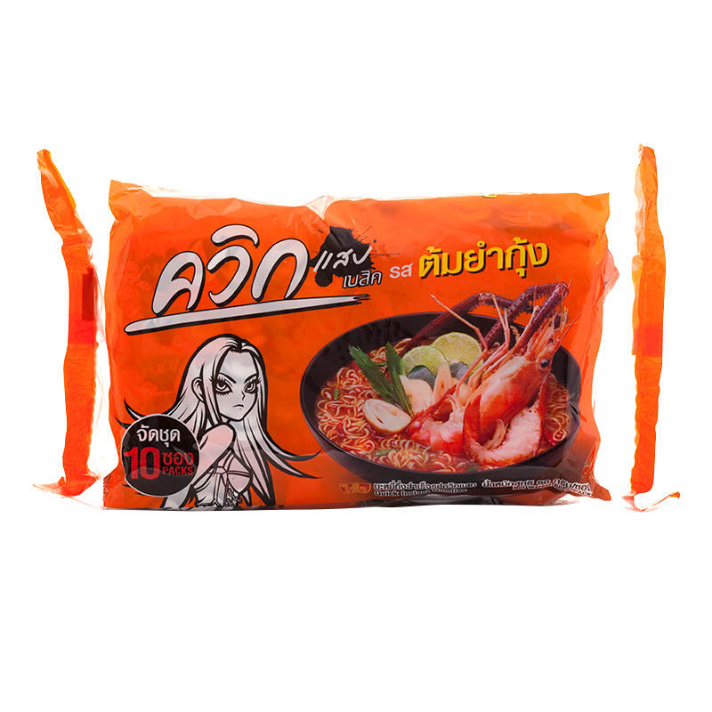 Wai Wai Instant Noodles - Tom Yum Flavor (60g Pack of 10)